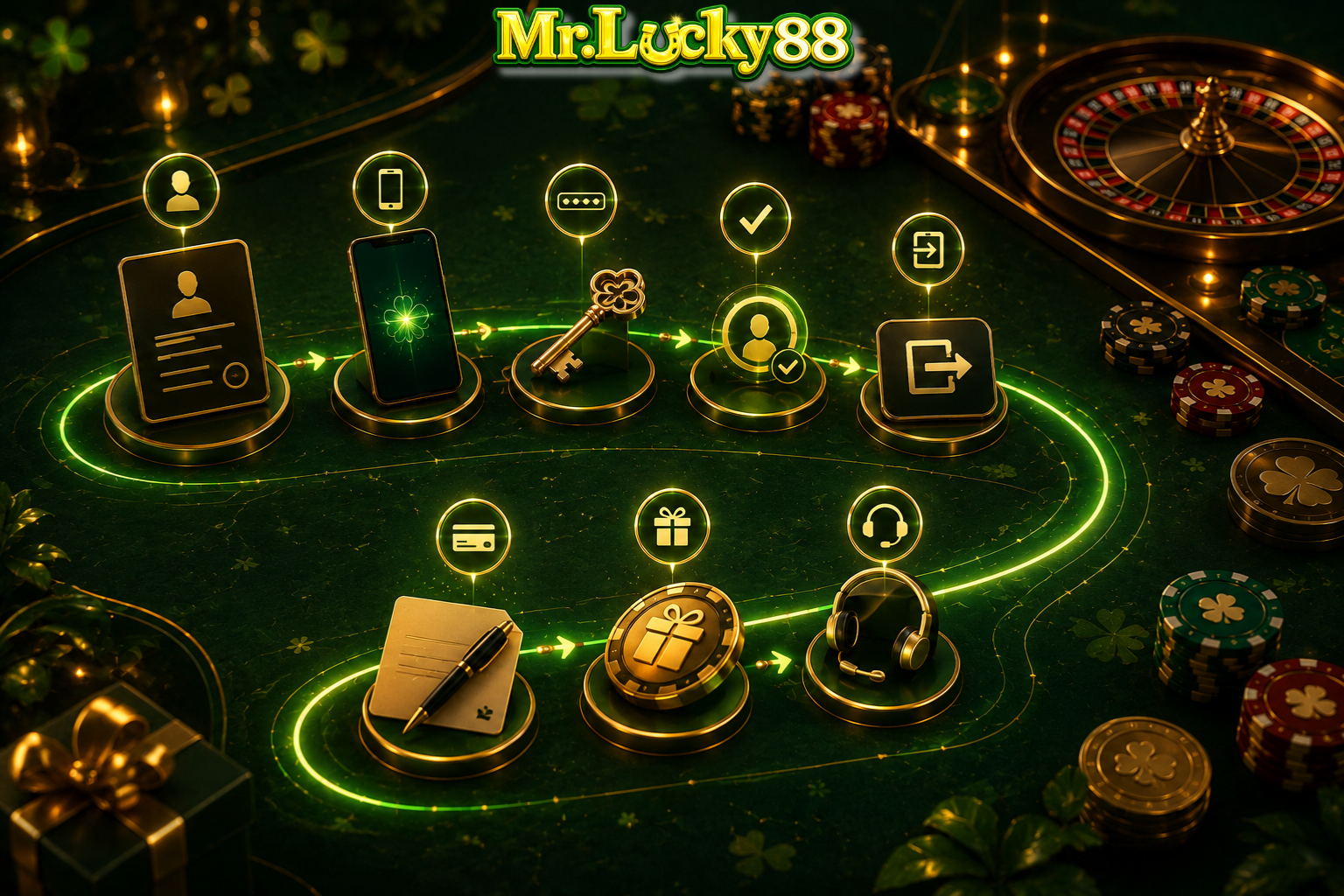 MrLucky88 register guide showing account setup mobile login checks and user checklist steps