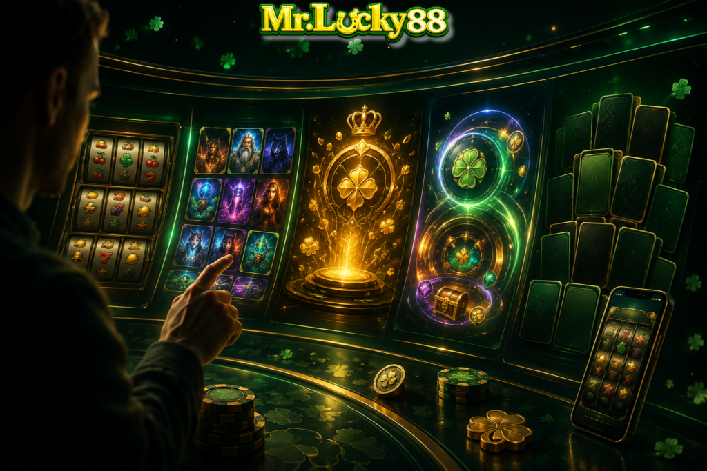 Slot game categories explained for MrLucky88 users with reels bonus features jackpot games and provider selections